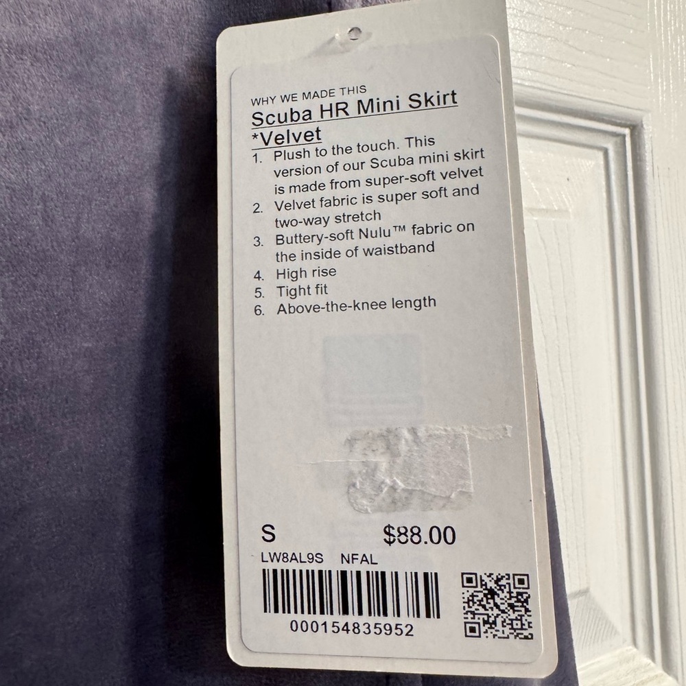 Lululemon Scuba High-Rise Mini Skirt *Velvet NWT Size Small - Picture 7 of 8